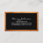 Pictogrammen van Barber Shop | Houtgrens Visitekaartje (Achterkant)