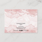 Pictogrammen van Blush Roze naslagkaart Visitekaartje (Achterkant)
