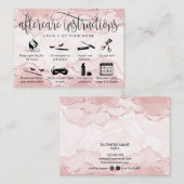 Pictogrammen van Blush Roze naslagkaart Visitekaartje (Voorkant / Achterkant)