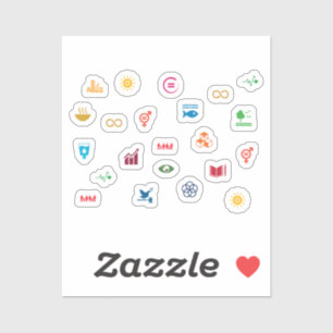 Pictogrammen van de doelstellingen inzake duurzame sticker