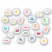 Pictogrammen van de doelstellingen inzake duurzame sticker (Voorkant)