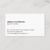 Pictogrammen van diverse sportartikelen visitekaartje (Achterkant)