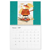 Pictogrammen van het midden van de eeuw kalender (Feb 2027)