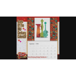 Pictogrammen van het midden van de eeuw kalender
