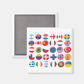 Pictogrammen van landen magneet (Voorkant / Achterkant)