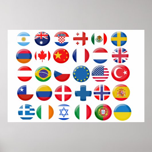 Pictogrammen van landen poster (Voorkant)