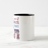 Pictogrammen van Parijs Tweekleurige Koffiemok (Center)