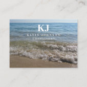 Pictogrammen van sociale media voor zee- en Zand-b Visitekaartje (Voorkant)