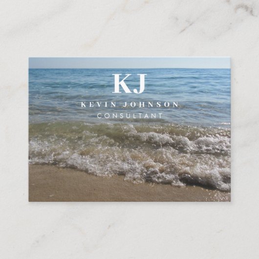 Pictogrammen van sociale media voor zee- en Zand-b Visitekaartje (Voorkant)