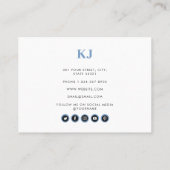 Pictogrammen van sociale media voor zee- en Zand-b Visitekaartje (Achterkant)