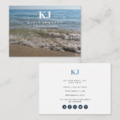 Pictogrammen van sociale media voor zee- en Zand-b Visitekaartje (Voorkant / Achterkant)