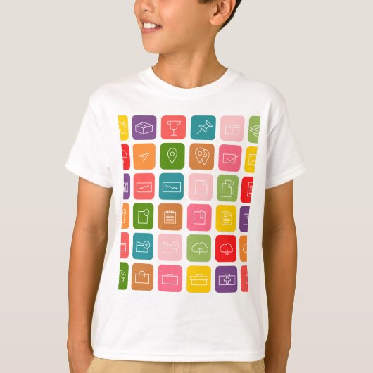 pictogrammen vector t-shirt (Voorkant)
