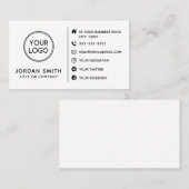 Pictogrammen voor aangepaste Logo moderne sociale  Visitekaartje (Voorkant / Achterkant)