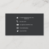 Pictogrammen voor aangepaste Logo moderne sociale Visitekaartje (Achterkant)