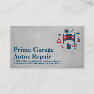 Pictogrammen voor Auto-reparatieservices Visitekaartje