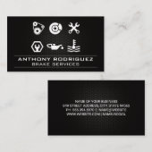 Pictogrammen voor autodiensten | Auto Visitekaartje (Voorkant / Achterkant)