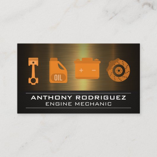 Pictogrammen voor automatisch winkelen | Reparatie Visitekaartje (Voorkant)