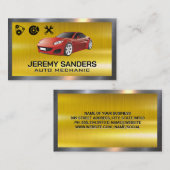 Pictogrammen voor automatische service | Mechanisc Visitekaartje (Voorkant / Achterkant)