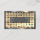 Pictogrammen voor automatische service | Metalen a Visitekaartje (Achterkant)