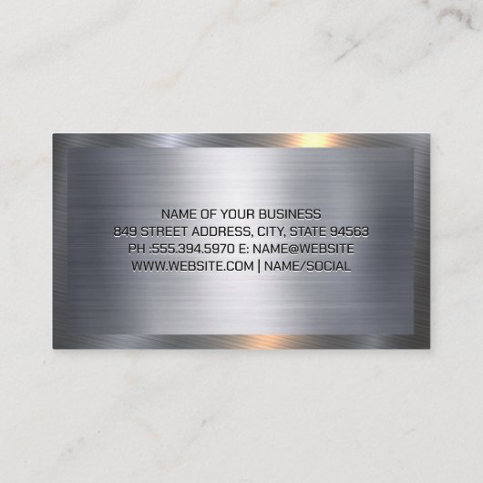 Pictogrammen voor automatische service | Metalen a Visitekaartje (Achterkant)