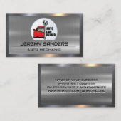 Pictogrammen voor automatische service | Metalen i Visitekaartje (Voorkant / Achterkant)