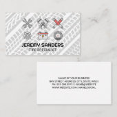 Pictogrammen voor automatische services | Bandensp Visitekaartje (Voorkant / Achterkant)