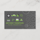 Pictogrammen voor Autoreparatie | Mechanische Onde Visitekaartje (Voorkant)