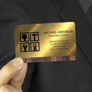 Pictogrammen voor bouwgereedschap   Achtergrond ho Visitekaartje