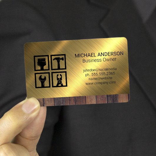 Pictogrammen voor bouwgereedschap | Achtergrond ho Visitekaartje