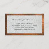 Pictogrammen voor dierenverzorging | Leer en hout Visitekaartje (Achterkant)