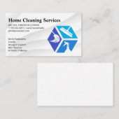 Pictogrammen voor het schoonmaken van het huis | d visitekaartje (Voorkant / Achterkant)