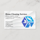 Pictogrammen voor het schoonmaken van het huis | d visitekaartje (Voorkant)