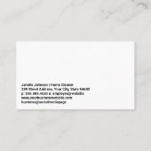 Pictogrammen voor het schoonmaken van het huis | Z Visitekaartje (Achterkant)