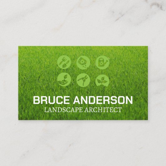 Pictogrammen voor landschapsontwerp | Grafische ac Visitekaartje (Voorkant)
