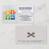 Pictogrammen voor loodgietersgereedschap | woningb visitekaartje (Voorkant / Achterkant)