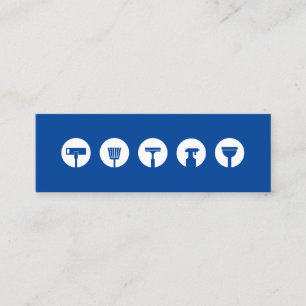 Pictogrammen voor reinigingsdiensten mini visitekaartje