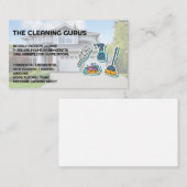 Pictogrammen voor reinigingsgereedschappen visitekaartje (Voorkant / Achterkant)