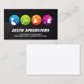 Pictogrammen voor schoonmaakgereedschap | Huishoud Visitekaartje (Voorkant / Achterkant)