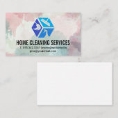 Pictogrammen voor schoonmaakservice | witgouden ma visitekaartje (Voorkant / Achterkant)