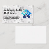 Pictogrammen voor schoonmaakservice | zeepbellen visitekaartje (Voorkant / Achterkant)