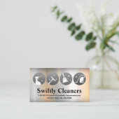 Pictogrammen voor schoonmaakservices | Home | Meta Visitekaartje (Staand voorkant)