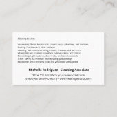 Pictogrammen voor schoonmaakservices | Zeep Bubbel Visitekaartje (Achterkant)