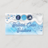 Pictogrammen voor schoonmaakservices | Zeep Bubbel Visitekaartje (Voorkant)