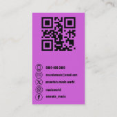 Pictogrammen voor sociale media op maat en QR-code Visitekaartje (Achterkant)