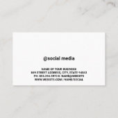 Pictogrammen voor sociale media visitekaartje (Achterkant)