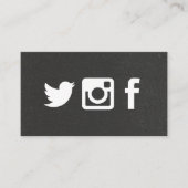 Pictogrammen voor sociale media visitekaartje (Voorkant)