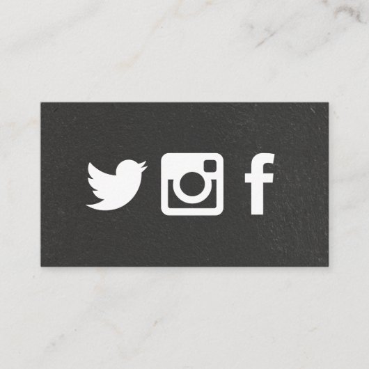 Pictogrammen voor sociale media visitekaartje (Voorkant)