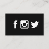 Pictogrammen voor sociale media visitekaartje (Voorkant)