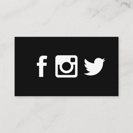 Pictogrammen voor sociale media visitekaartje (Voorkant)