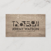 Pictogrammen voor tapediensten visitekaartje (Voorkant)